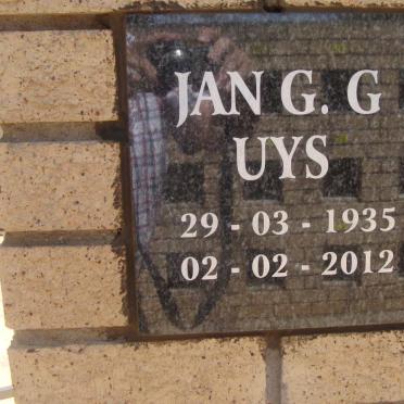 UYS Jan G.G. 1935-2012