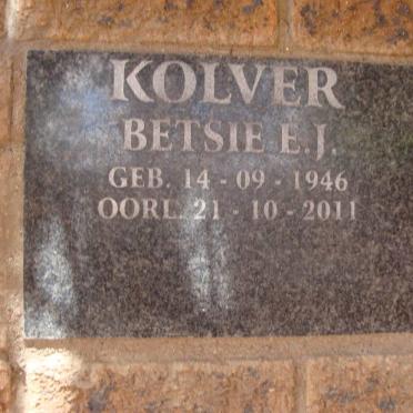 KOLVER Betsie E.J. 1946-2011