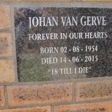 GERVE Johan, van 1954-2015