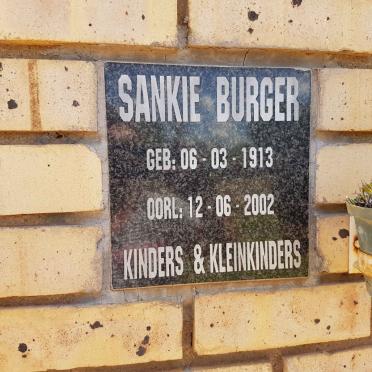 BURGER Sankie 1913-2002