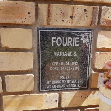 FOURIE Maria M.S. 1952-2009