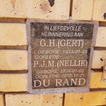 RAND G.H., du 1933- &amp; P.J.M. 1934-2010