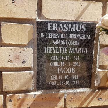 ERASMUS Jacob 1943-2014 &amp; Heyltje Maria 1944-2002