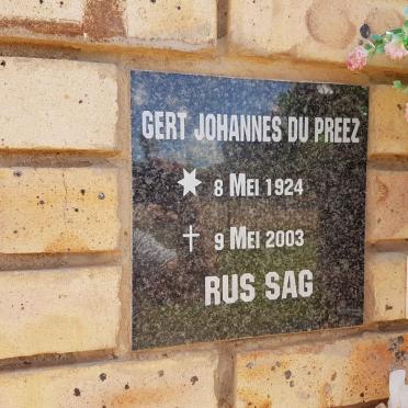 PREEZ Gert Johannes, du 1924-2003
