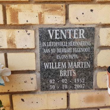 VENTER Willem Martin Brits 1952-2007