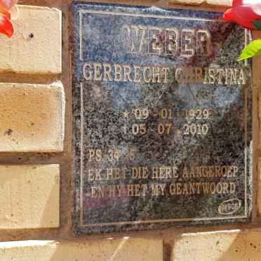 WEBER Gerbrecht Christina 1929-2010