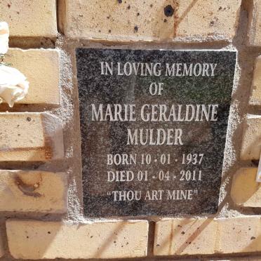 MULDER Marie Geraldine 1937-2011