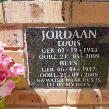 JORDAAN Louis 1933-2009 &amp; Bets 1937-2009