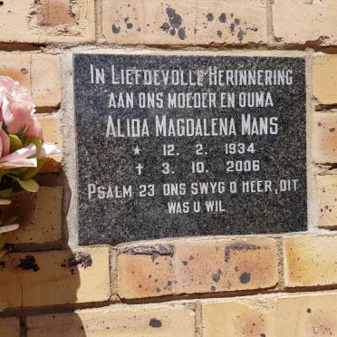 MANS Alida Magdalena 1934-2006