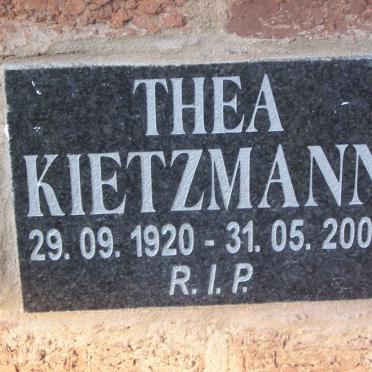 KIETZMANN Thea 1920-2002