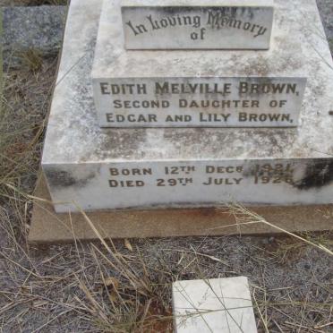 BROWN Edith Melville 1921-1926