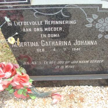 BOSCH Johannes Jacobus, van 1937-2005 &amp; Albertina Catharina Johanna 1941-