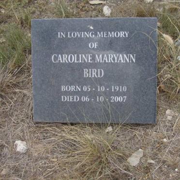 BIRD Caroline Maryann 1910-2007