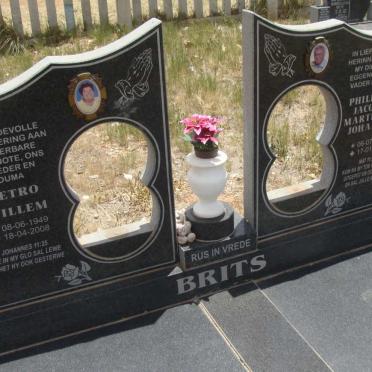 BRITS Philippus Jacobus Marthinus Johannes 1946-2011 &amp; Petro Willem 1949-2008