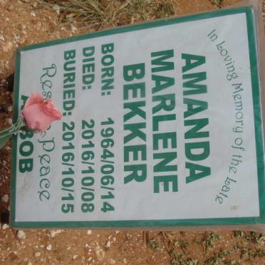 BEKKER Amanda Marlene 1964-2016