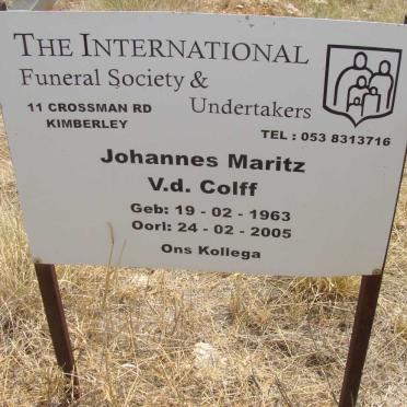 COLFF Johannes Maritz, v.d. 1963-2005