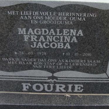 FOURIE Magdalena Francina Jacoba 1928-2010