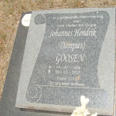 GOOSEN Johannes Hendrik 1958-2007