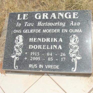 GRANGE Hendrika Dorelina, le 1915-2005