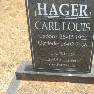 HAGER Carl Louis 1922-2006