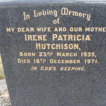 HUTCHISON Irene Patricia 1935-1971