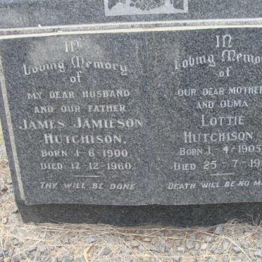 HUTCHISON James Jamieson 1900-1960 &amp; Lottie 1905-1984