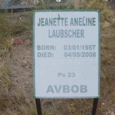 LAUBSCHER Jeanette Aneline 1957-2008