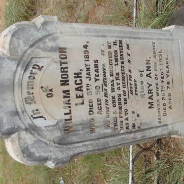 LEACH William Norton -1894 &amp; Mary Ann -1931