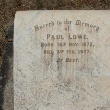 LOWE Paul 1872-1927