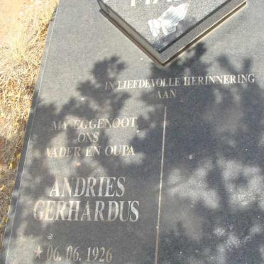 MALAN Andries Gerhardus 1926-2006