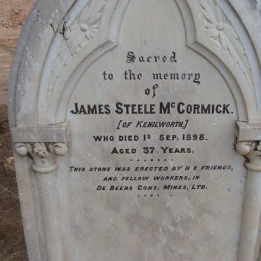 McCORMICK James Steele -1898