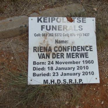 MERWE Riena Confidence, van der 1960-2010