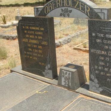 OBERHOLZER Jacob Johannes 1898-1962 &amp; Wesselina Gertruida 1900-1971