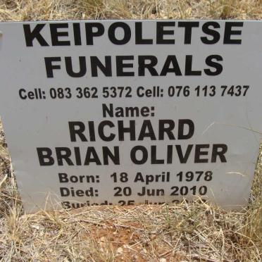 OLIVER Richard Brian 1978-2010