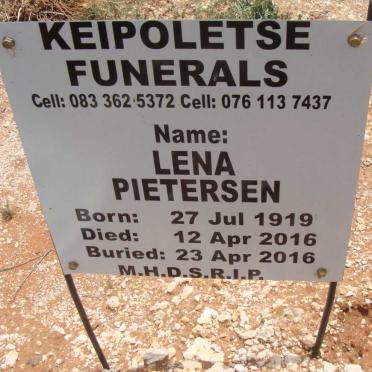 PIETERSEN Lena 1919-2016