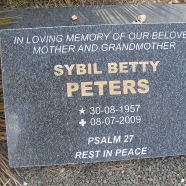 PETERS Sybil Betty 1957-2009