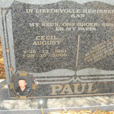 PAUL Cecil August 1961-2006