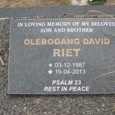 RIET Olebogang David 1987-2013