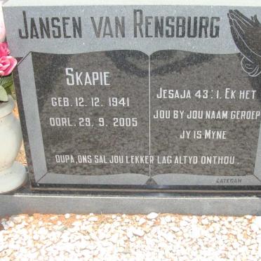 RENSBURG Skapie, Jansen van 1941-2005