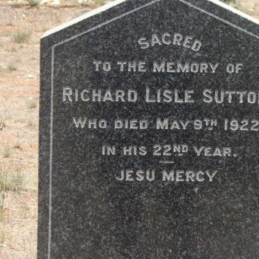 SUTTON Richard Lisle -1922