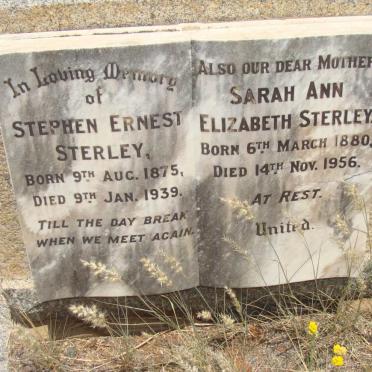 STERLEY Stephen Ernest 1875-1939 &amp; Sarah Ann Elizabeth 1880-1956