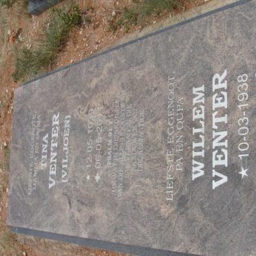 VENTER Willem 1938-2016 &amp; Tina VILJOEN 1939-2011