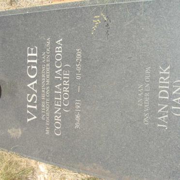 VISAGIE Jan Hendrik 1929-2007 &amp; Cornelia Jacoba 1931-2005