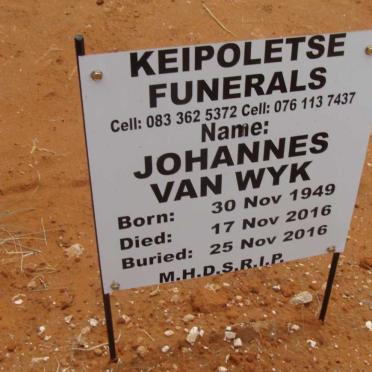 WYK Johannes, van 1949-2016