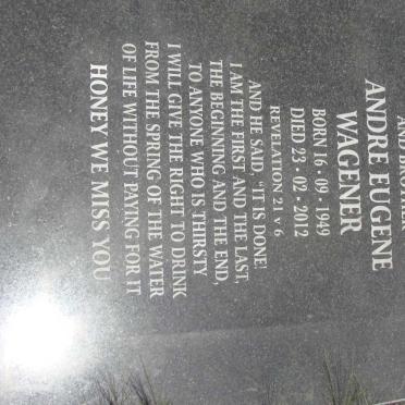 WAGENER Andre Eugene 1949-2012