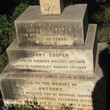 COOPER Michael -1894 :: COOPER Harry 1840-1887 :: COOPER Anthony 18?? 