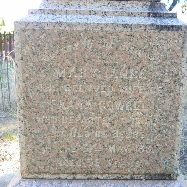 COWELL Mary Anne -1881