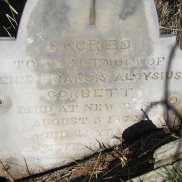 CORBETT Denis Francis Aloysius -1872