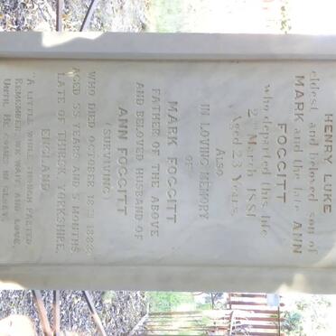 FOGGITT Mark -1883 :: FOGGITT Henry Luke -1881