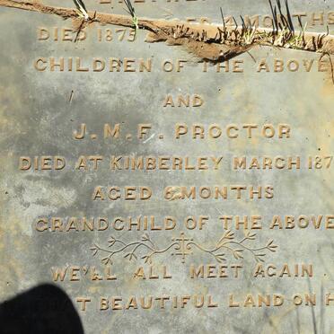 WEPENER F.J.P.A. -1880 :: WEPENER E.D. -1872 :: WEPENER L.L. -1875 :: PROCTOR J.M.F. -1879